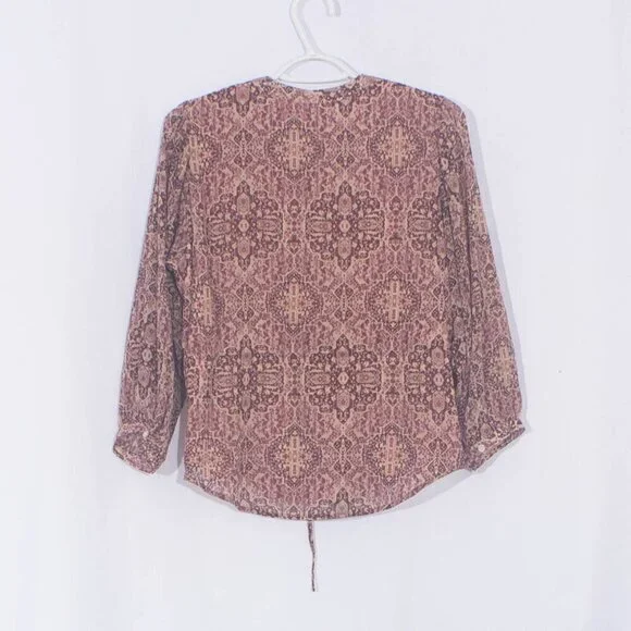 NWT MADEWELL Drawstring Top in Kaleidoscope Print Size XS - Picture 6 of 10